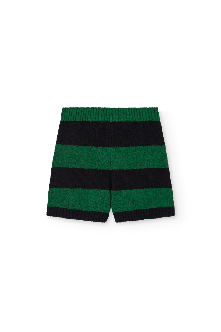 Striped Green Opossum Shorts PRODUCT BACK