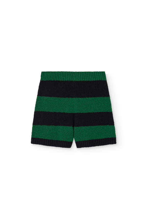 Striped Green Opossum Shorts PRODUCT BACK
