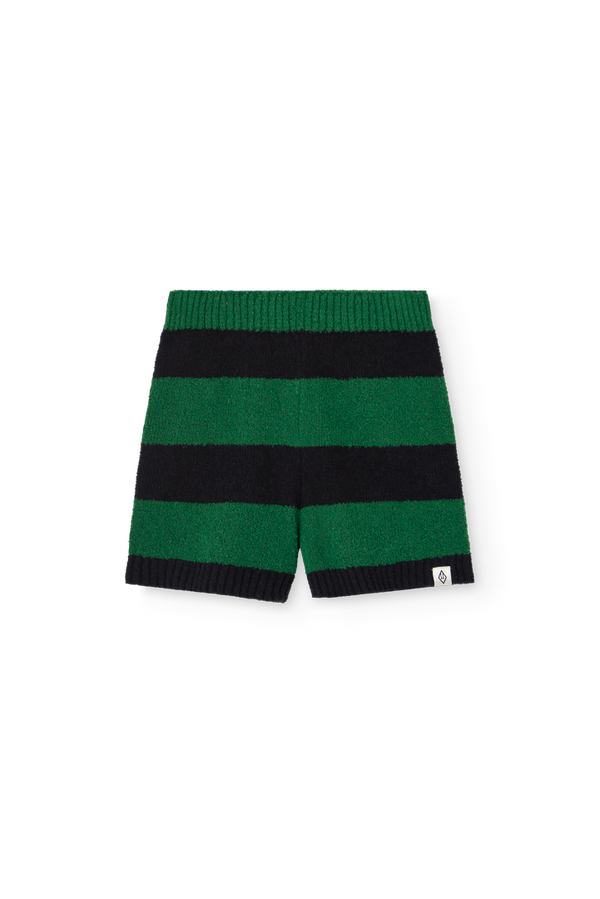 Striped Green Opossum Shorts PRODUCT FRONT