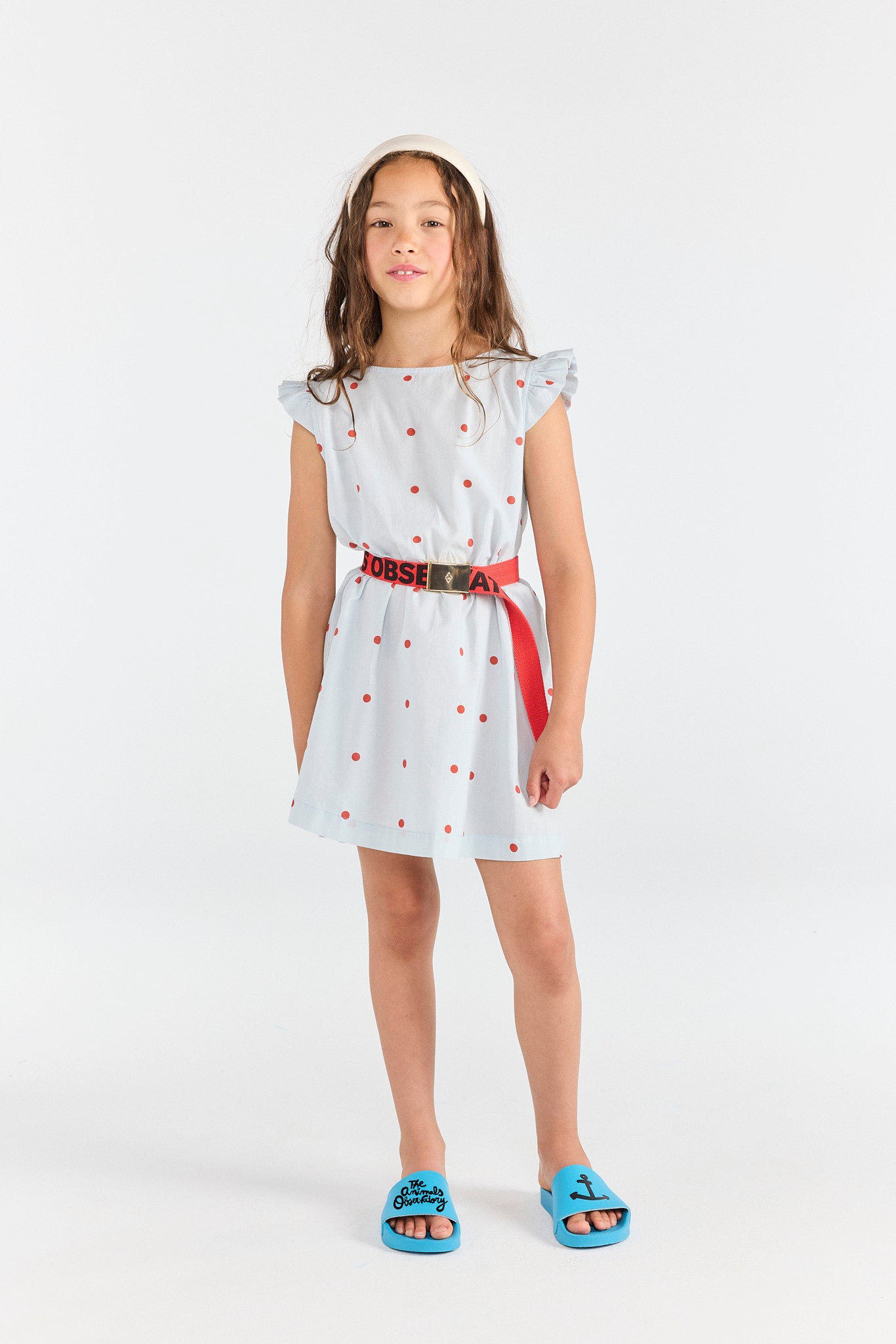 Raw White Pika Headband MODEL FRONT