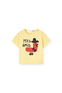 Soft Yellow Pangolin T-Shirt for Baby COVER