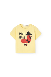 Soft Yellow Pangolin T-Shirt for Baby PRODUCT FRONT