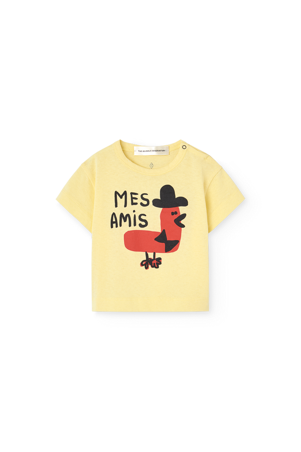 Soft Yellow Pangolin T-Shirt for Baby PRODUCT FRONT