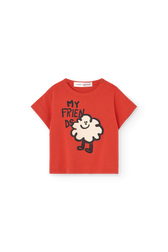 Red Pangolin T-Shirt for Baby PRODUCT FRONT