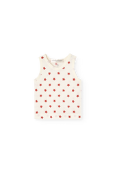 Raw White Macaque Tank Top for Baby PRODUCT FRONT