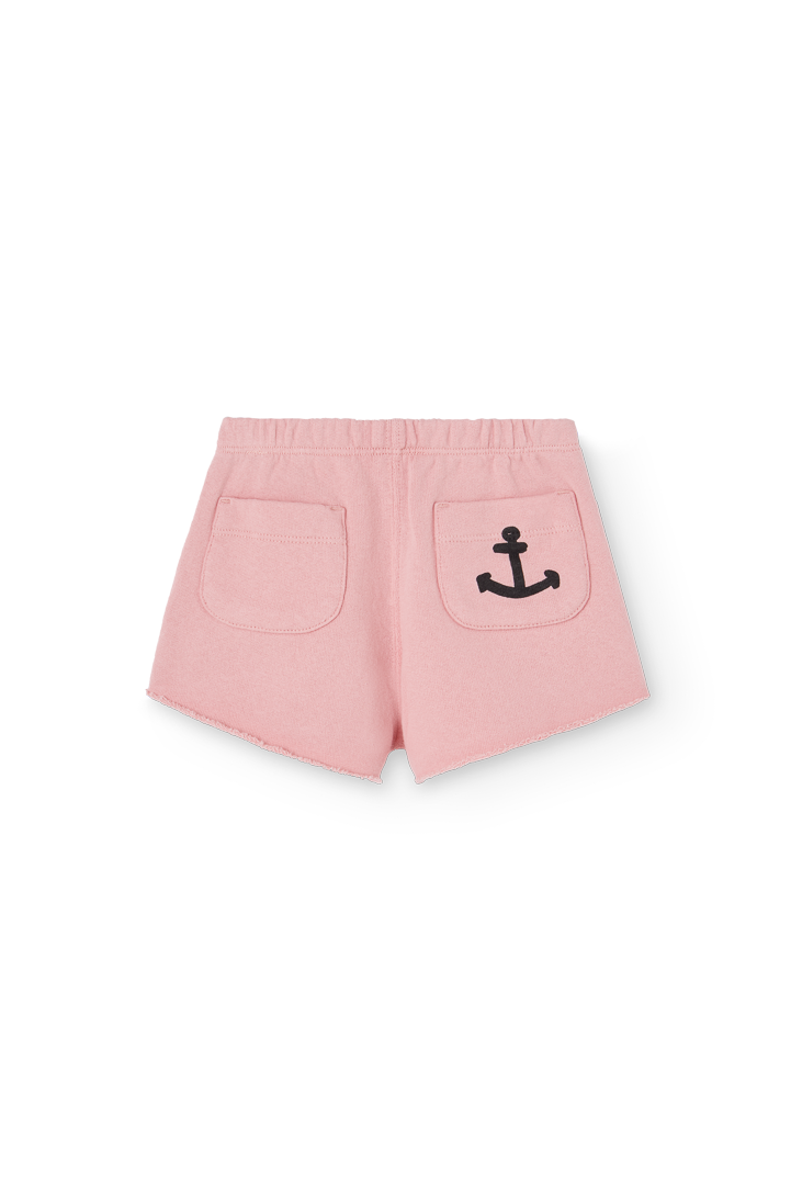 Soft Pink Turtledove Short Sweatpants for Baby PRODUCT BACK