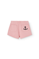 Soft Pink Turtledove Short Sweatpants for Baby PRODUCT BACK