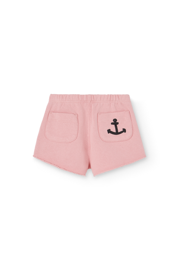 Soft Pink Turtledove Short Sweatpants for Baby PRODUCT BACK