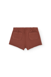 Brown Turtledove Short Sweatpants for Baby PRODUCT BACK