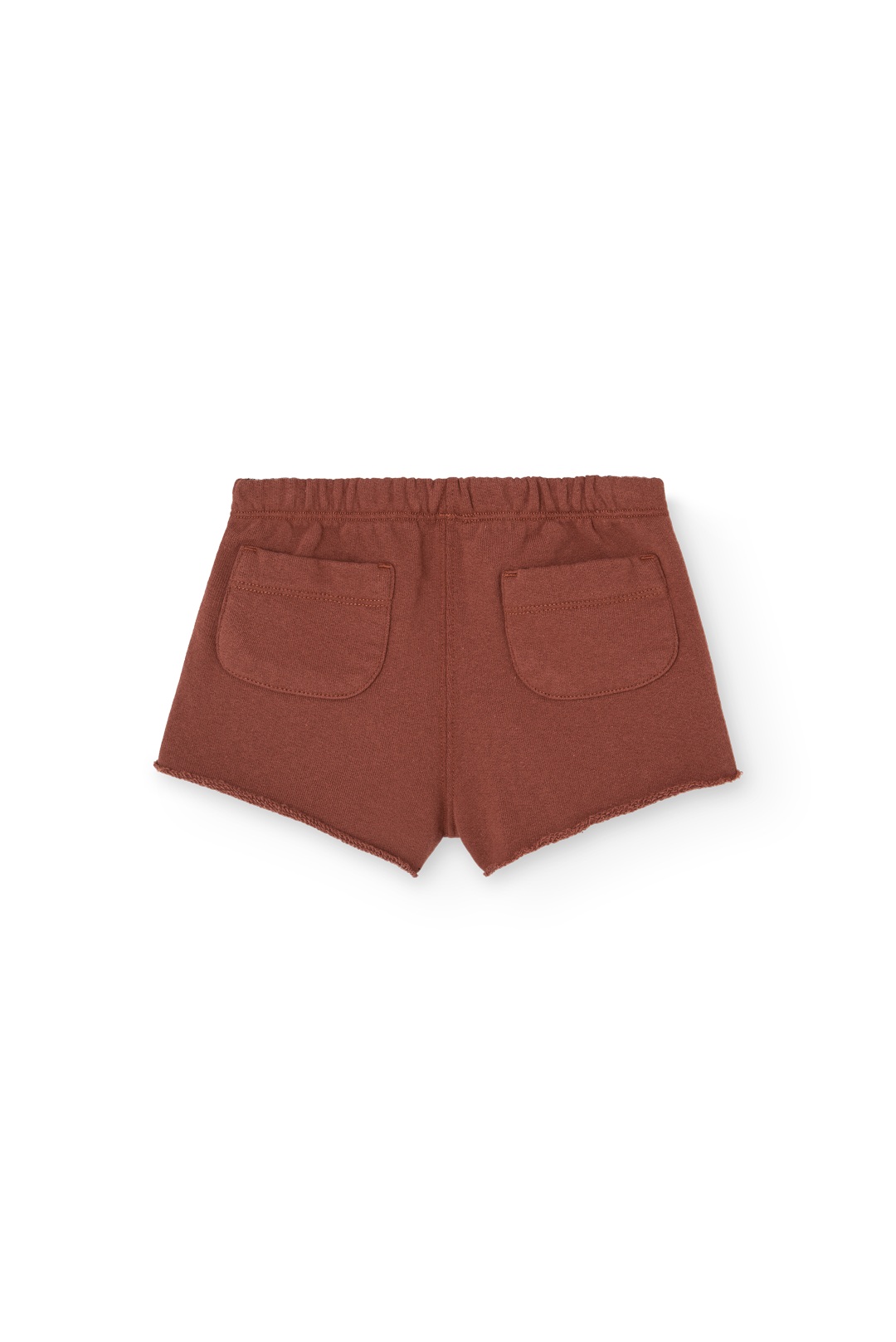 Brown Turtledove Short Sweatpants for Baby PRODUCT BACK