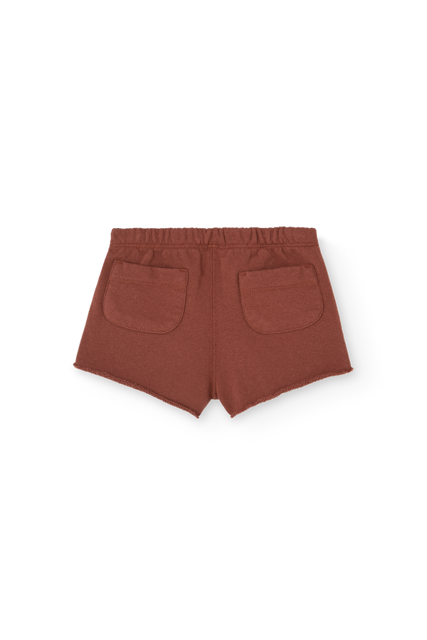 Brown Turtledove Short Sweatpants for Baby PRODUCT BACK
