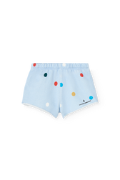 Blue Turtledove Short Sweatpants for Baby PRODUCT FRONT