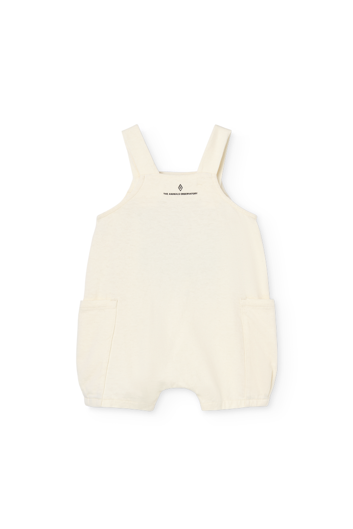 Raw White Gase Jumpsuit for Baby PRODUCT BACK