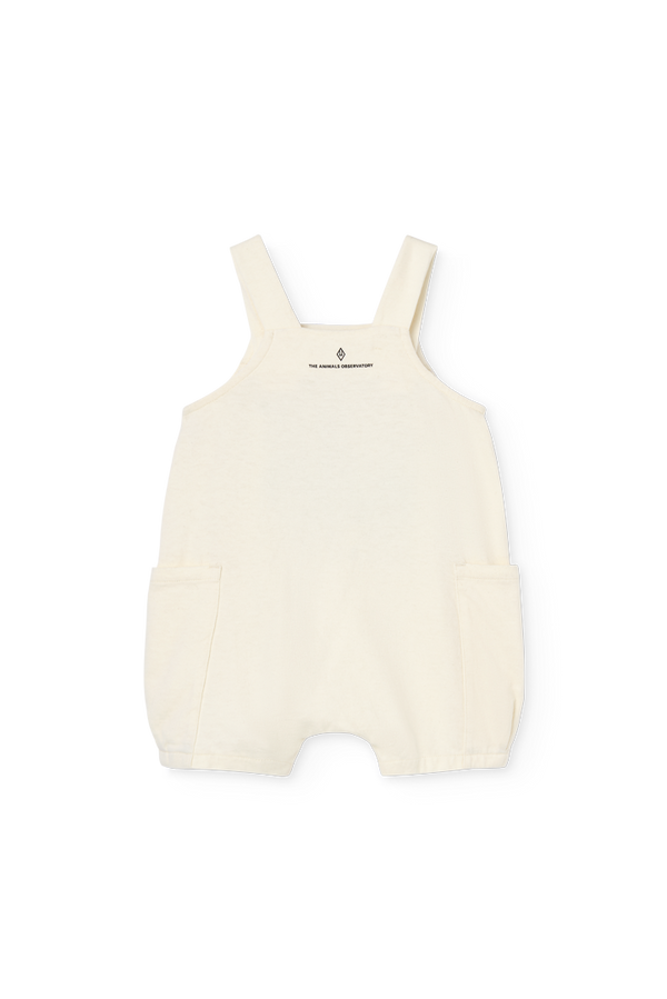 Raw White Gase Jumpsuit for Baby PRODUCT BACK