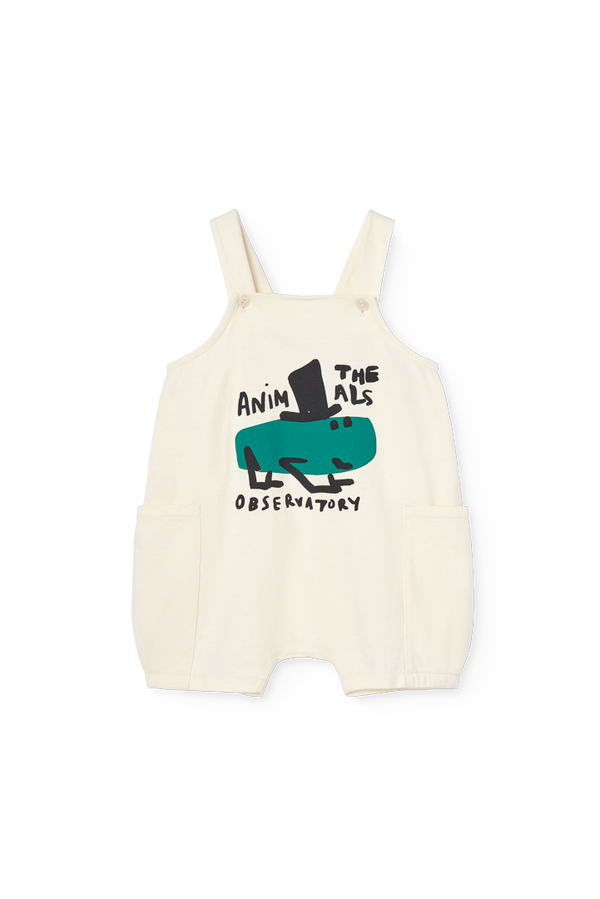 Raw White Gase Jumpsuit for Baby PRODUCT FRONT