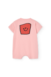 Soft Pink Goose Jumpsuit for Baby PRODUCT BACK