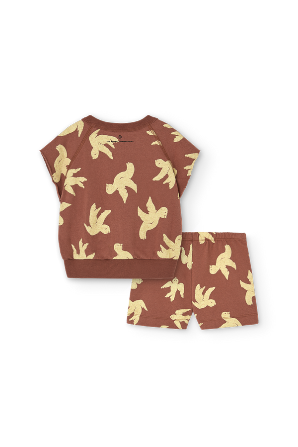 Brown Set Alpaca Set for Baby PRODUCT BACK