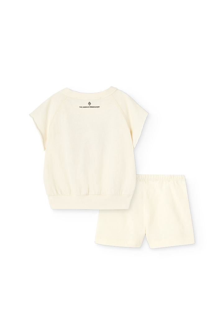 Raw White Set Alpaca Set for Baby PRODUCT BACK