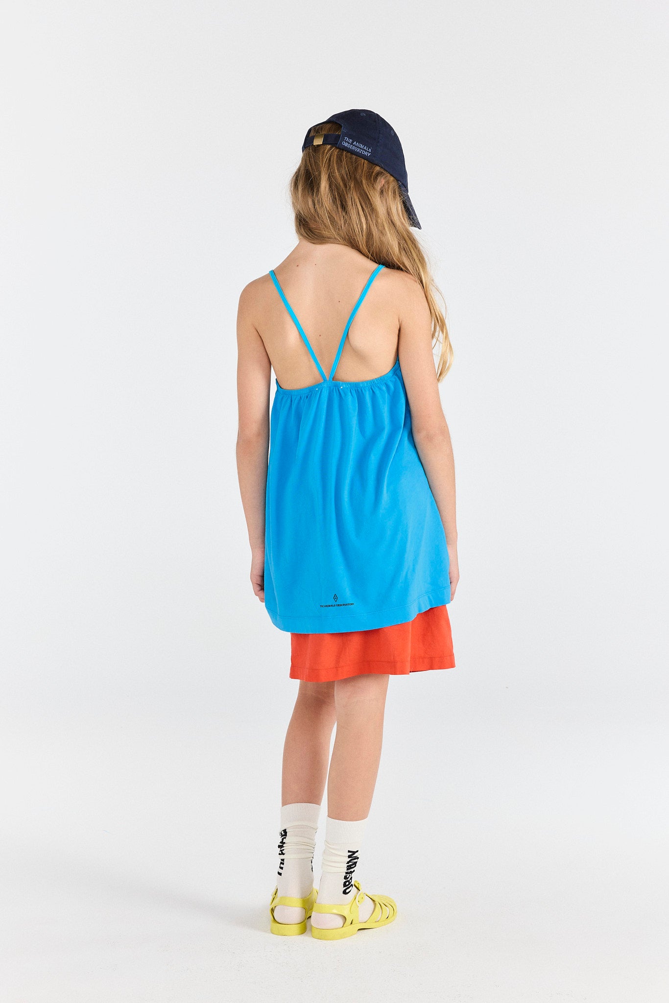 Blue Otter Dress MODEL BACK