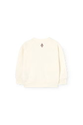Raw White Jackal Sweatshirt for Baby PRODUCT BACK