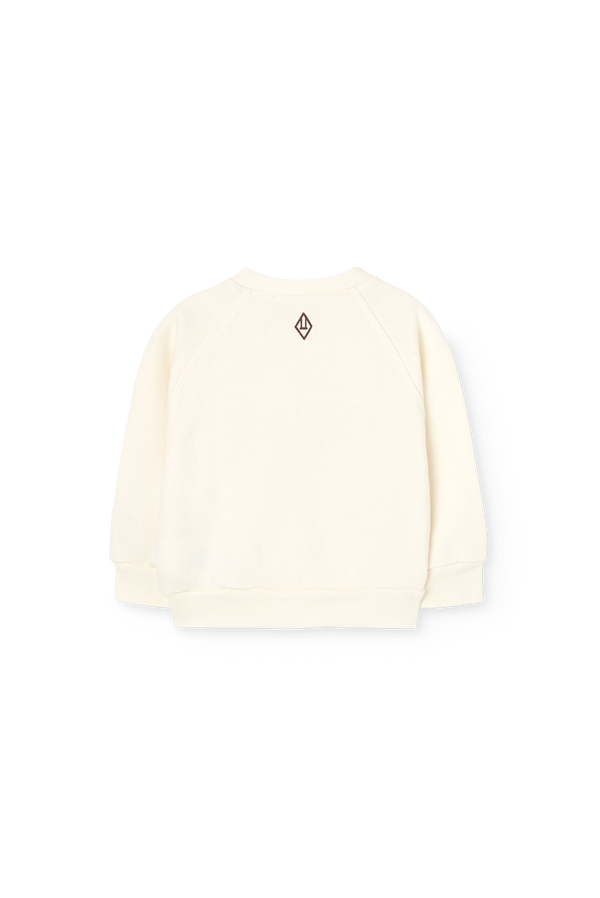 Raw White Jackal Sweatshirt for Baby PRODUCT BACK