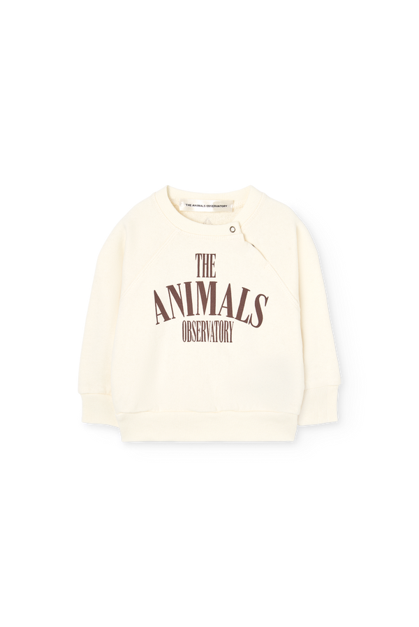 Raw White Jackal Sweatshirt for Baby PRODUCT FRONT