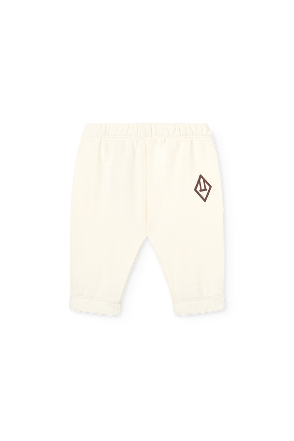 Raw White Sloth Sweatpants for Baby PRODUCT FRONT