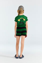 Dark Green Rooster T-Shirt MODEL BACK