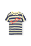 Striped Green Rooster T-Shirt
