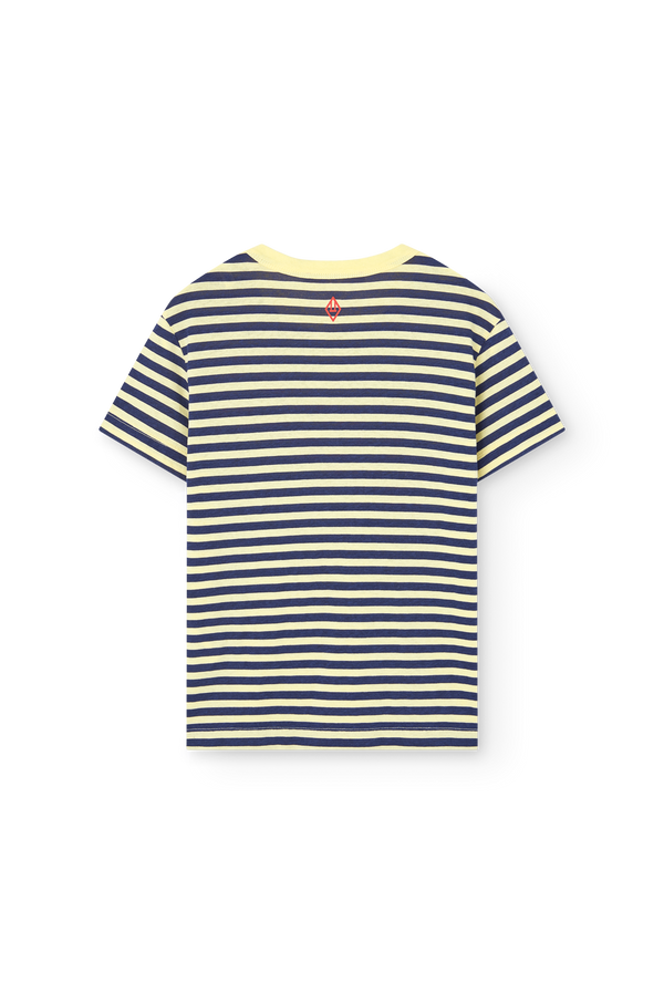 Striped Green Rooster T-Shirt PRODUCT BACK