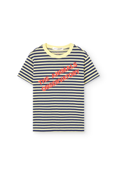 Striped Green Rooster T-Shirt PRODUCT FRONT