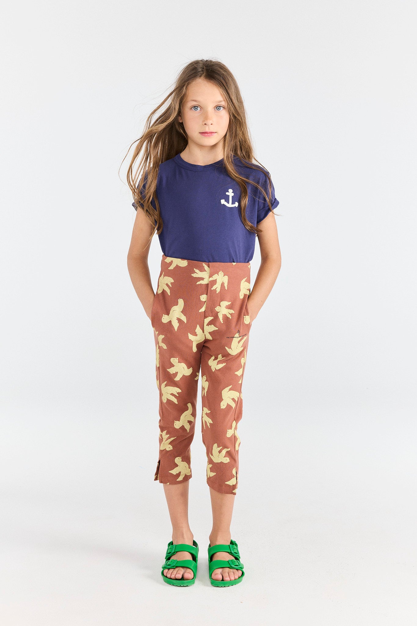 Deep Blue Rooster T-Shirt MODEL FRONT