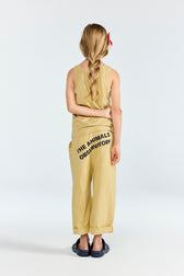 Soft Brown Frog Tank Top MODEL BACK