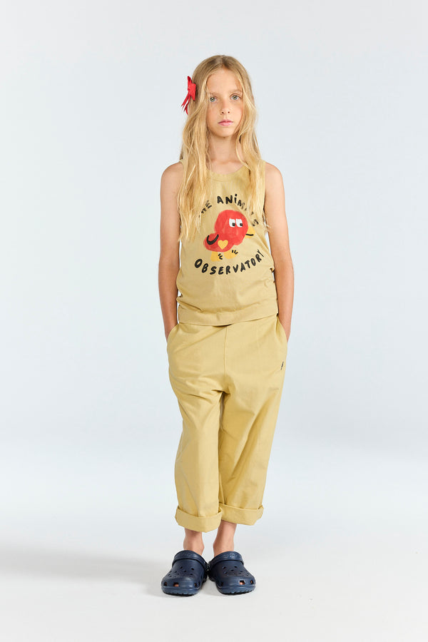 Soft Brown Frog Tank Top MODEL FRONT