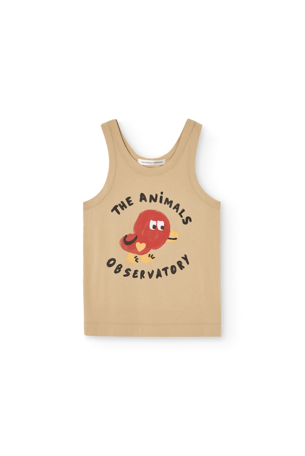 Soft Brown Frog Tank Top PRODUCT FRONT