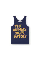 Deep Blue Frog Tank Top PRODUCT FRONT
