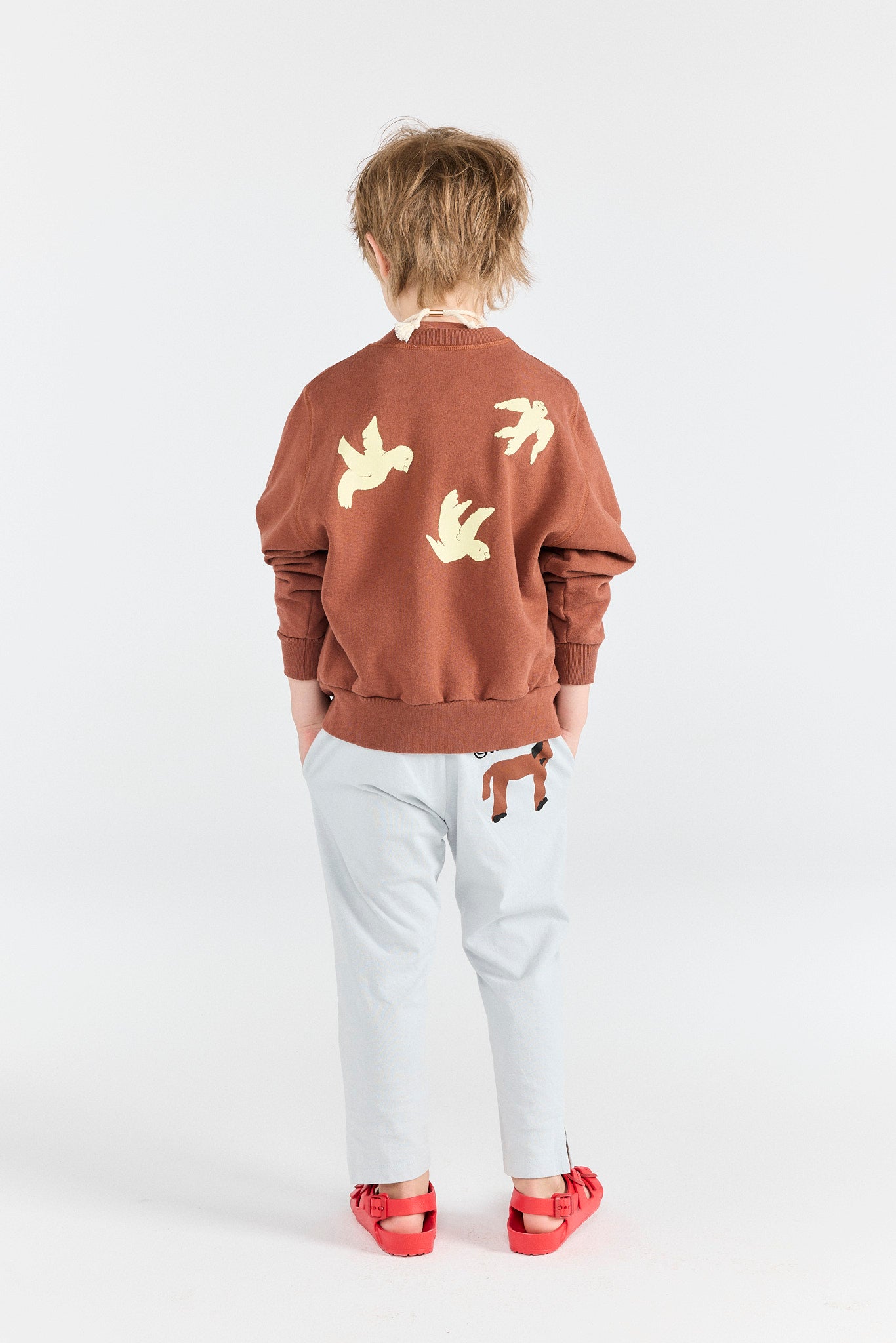 Brown Zebra Track Jacket MODEL BACK