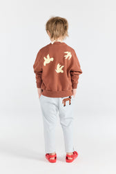 Brown Zebra Track Jacket MODEL BACK