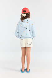 Blue Beaver Hoodie MODEL BACK