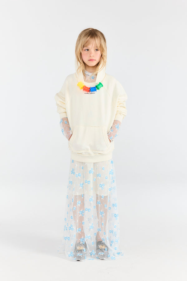 Raw White Beaver Hoodie MODEL FRONT