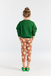Dark Green Bear Sweatshirt MODEL BACK