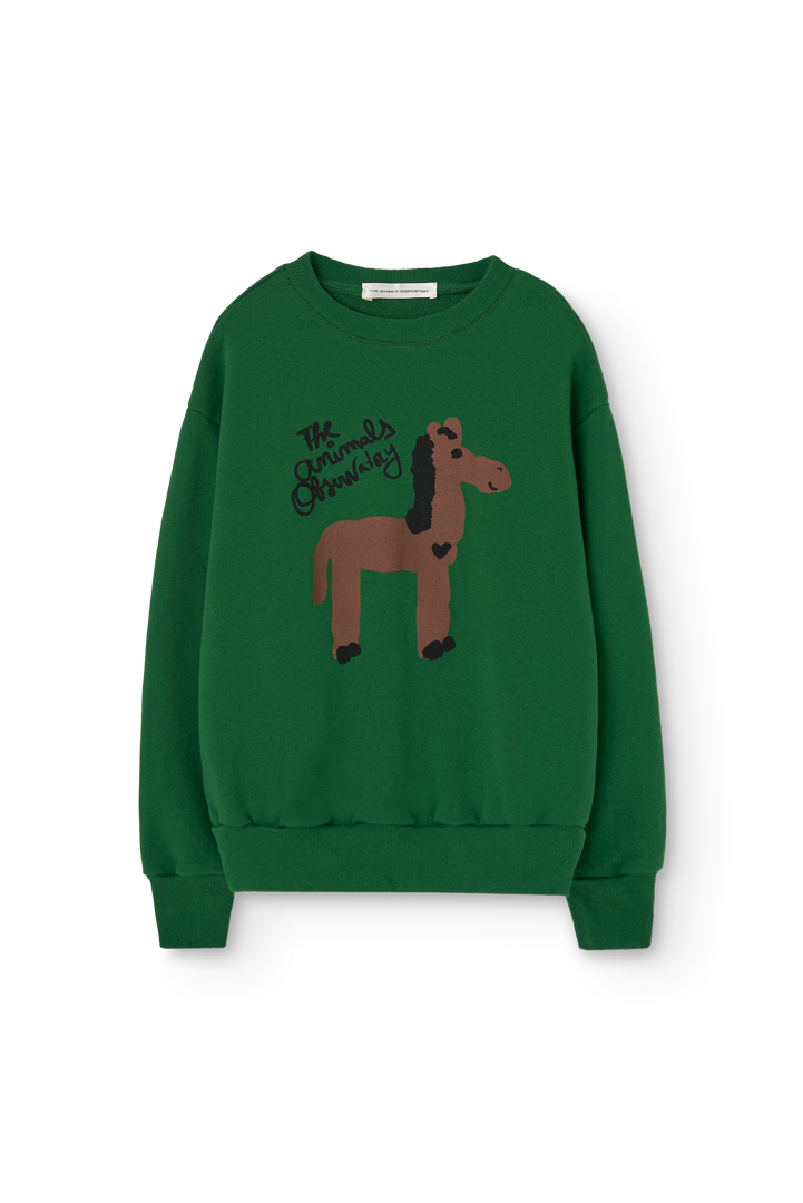 Dark Green Bear Sweatshirt PRODUCT FRONT