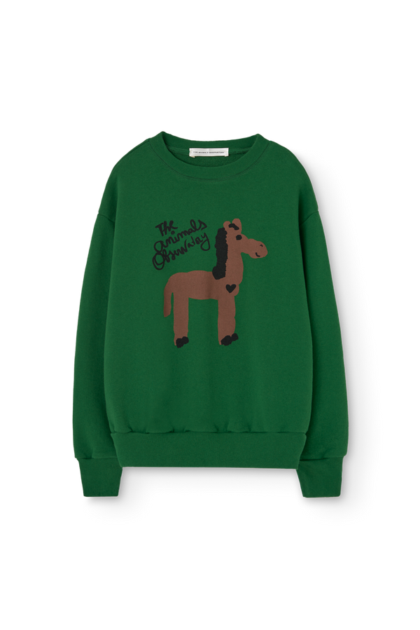 Dark Green Bear Sweatshirt PRODUCT FRONT