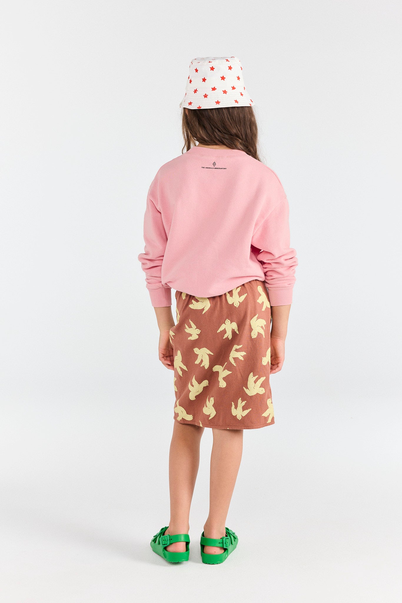 Soft Pink Bear Sweatshirt MODEL BACK