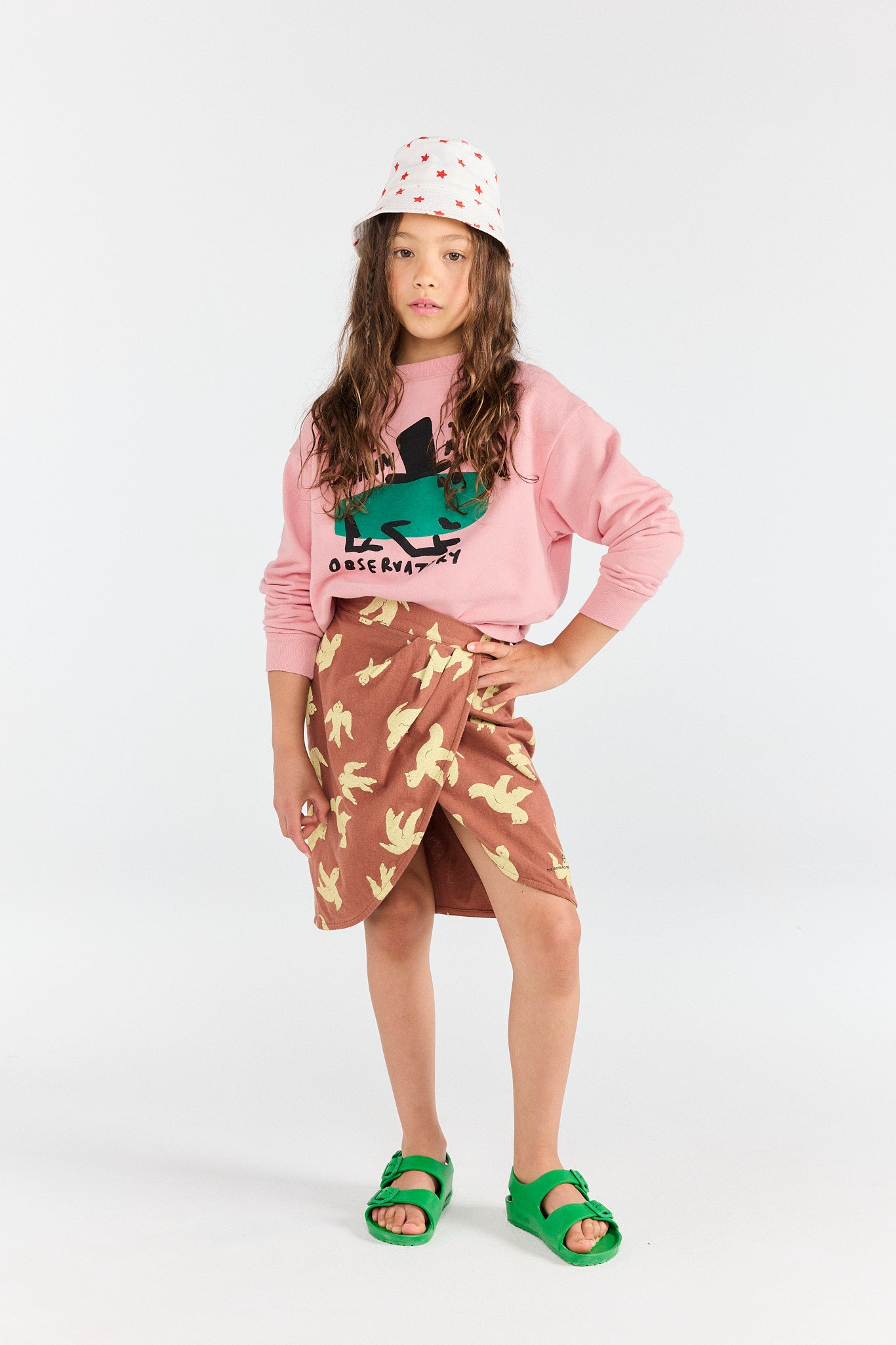 Soft Pink Bear Sweatshirt MODEL FRONT