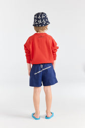 Red Shark Sweatshirt MODEL BACK