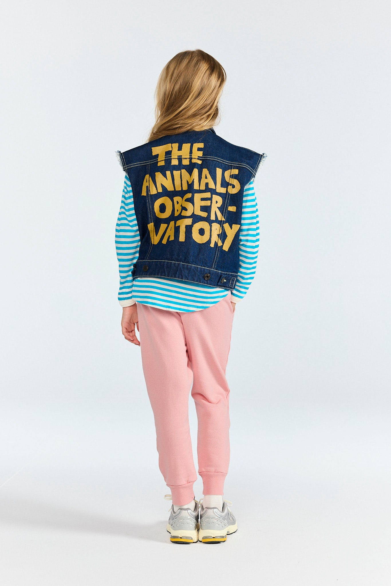 Soft Pink Dottyback Sweatpants MODEL BACK