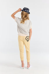 Soft Brown Panther Sweatpants MODEL BACK