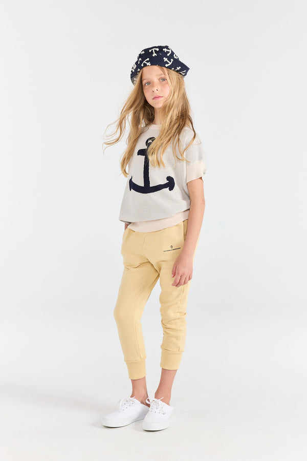 Soft Brown Panther Sweatpants MODEL FRONT