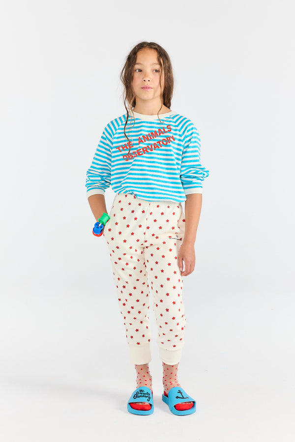 Raw White Panther Sweatpants MODEL FRONT